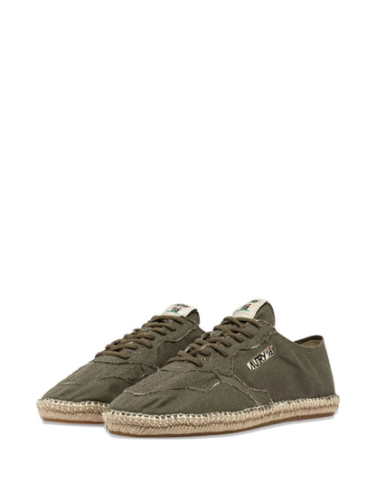 AUTRY Sneakers Green — Canvas Espadrillas for Men