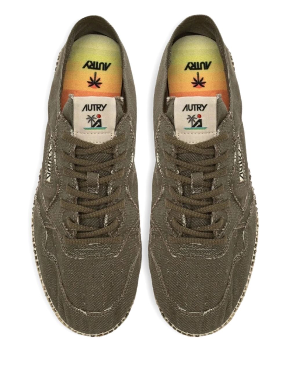 AUTRY Sneakers Green — Canvas Espadrillas for Men