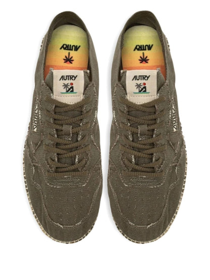 AUTRY Sneakers Green — Canvas Espadrillas for Men