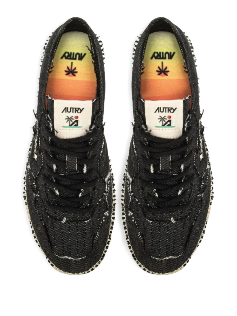 AUTRY Sneakers Black — Espadrilla-Style Canvas Sneakers