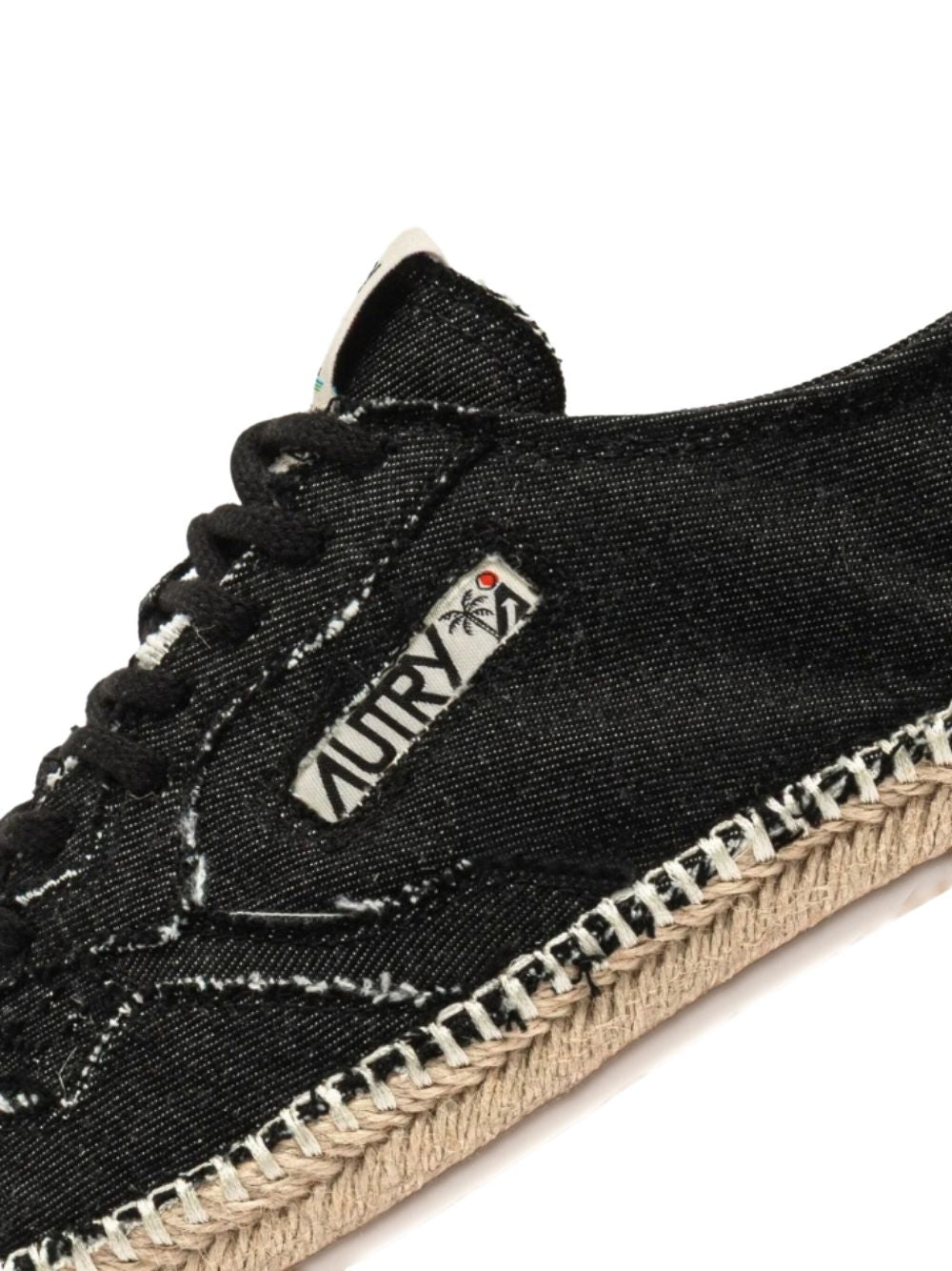 AUTRY Sneakers Black — Espadrilla-Style Canvas Sneakers