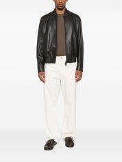 Emporio Armani Jackets Brown leather jacket