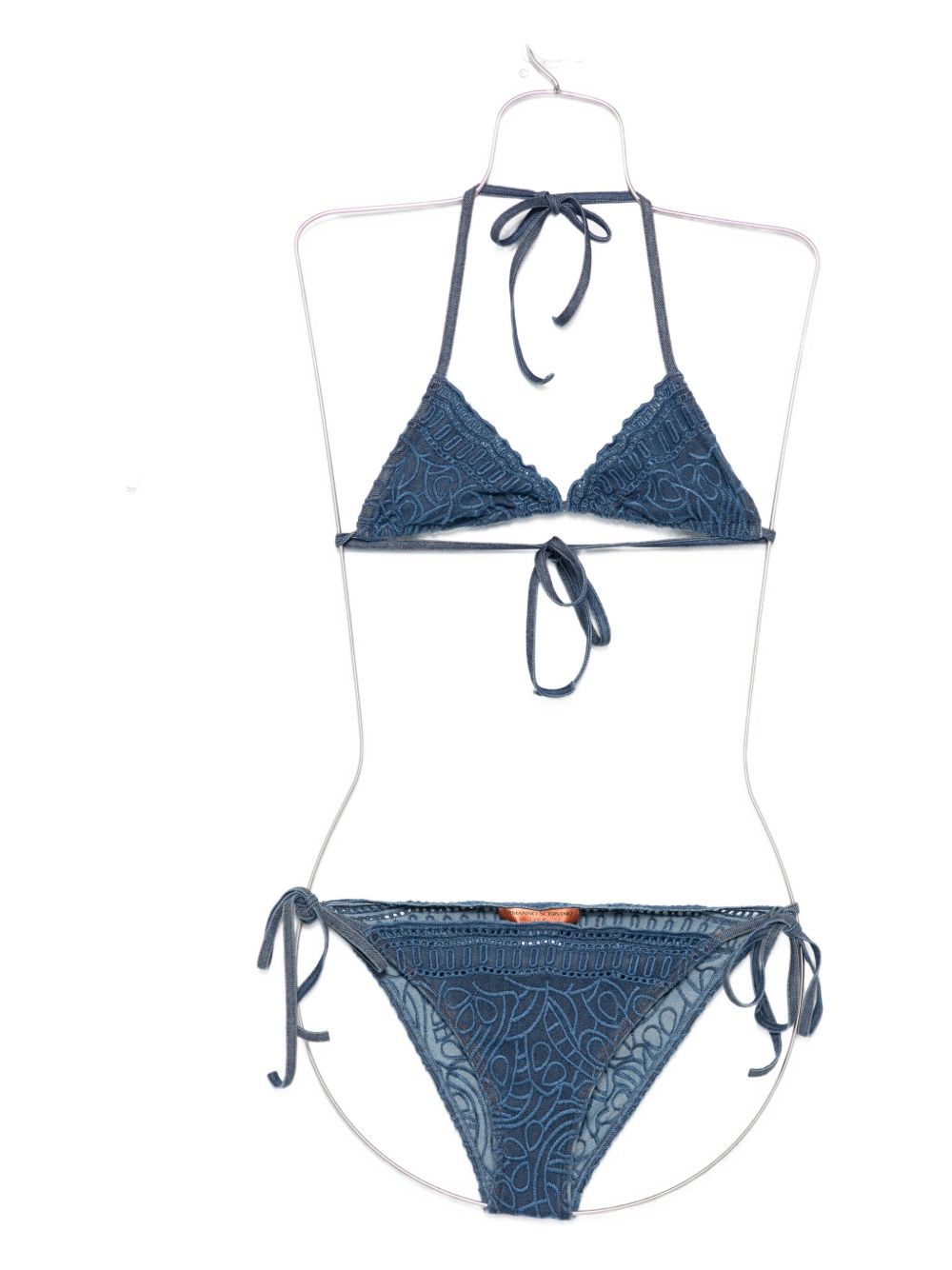 Ermanno Scervino Ropa de mar Conjunto de bikini de encaje azul