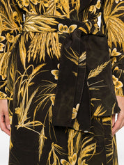 FRS. Robes longues en soie mélangée jaune