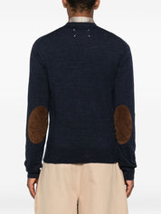 Maison Margiela blue wool sweater — men’s crewneck