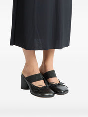 Sandalias MM6 Maison Margiela en piel negra