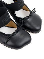 Sandalias MM6 Maison Margiela en piel negra