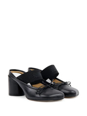 Sandalias MM6 Maison Margiela en piel negra