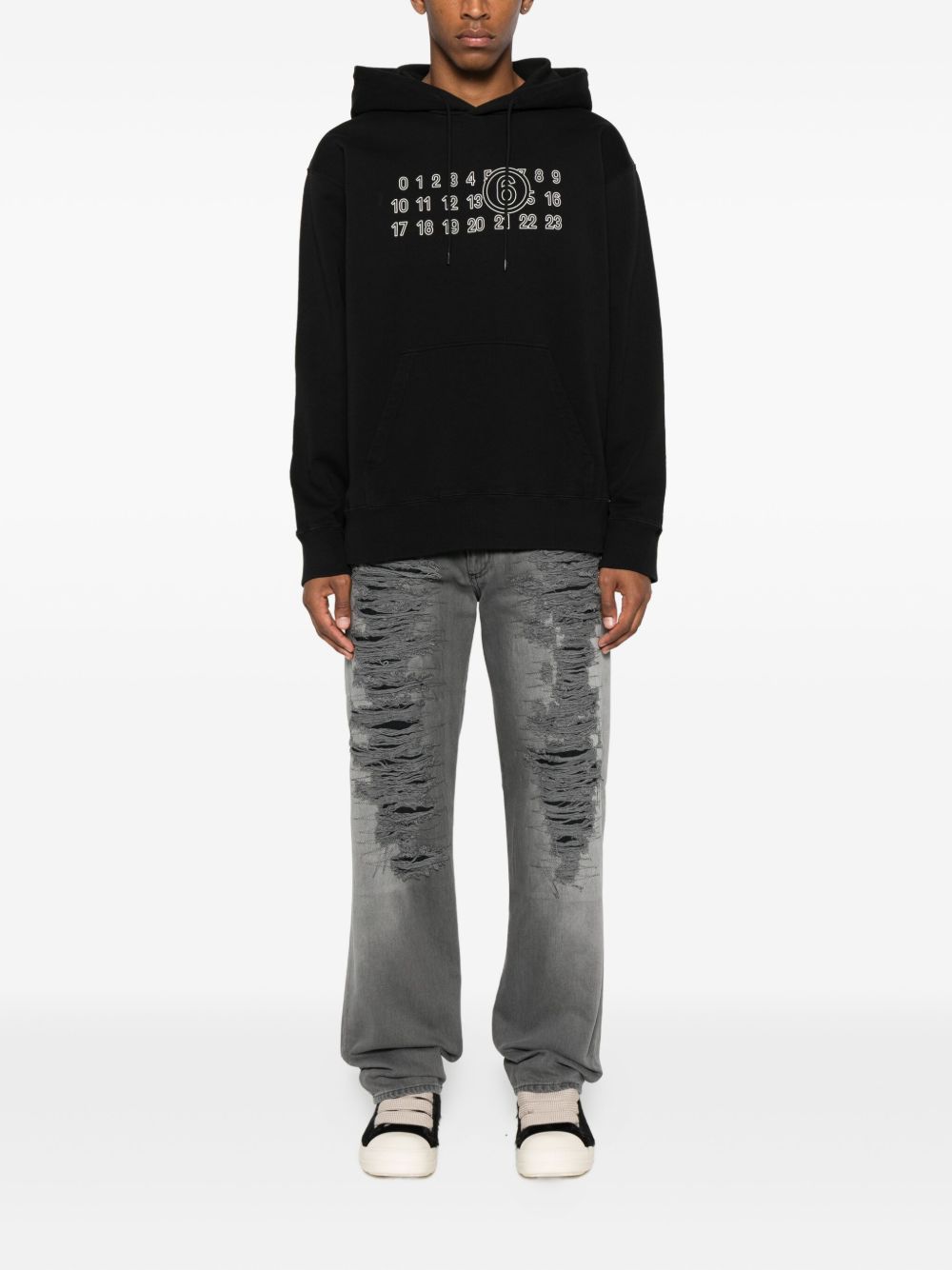 MM6 Maison Margiela Sweaters in Black Cotton