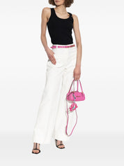 Camiseta de tirantes de algodón negra sin mangas Versace Top