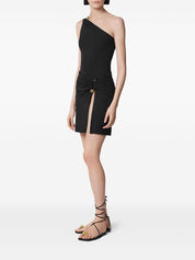 Traje de baño negro de un solo hombro de Versace Sea Clothing