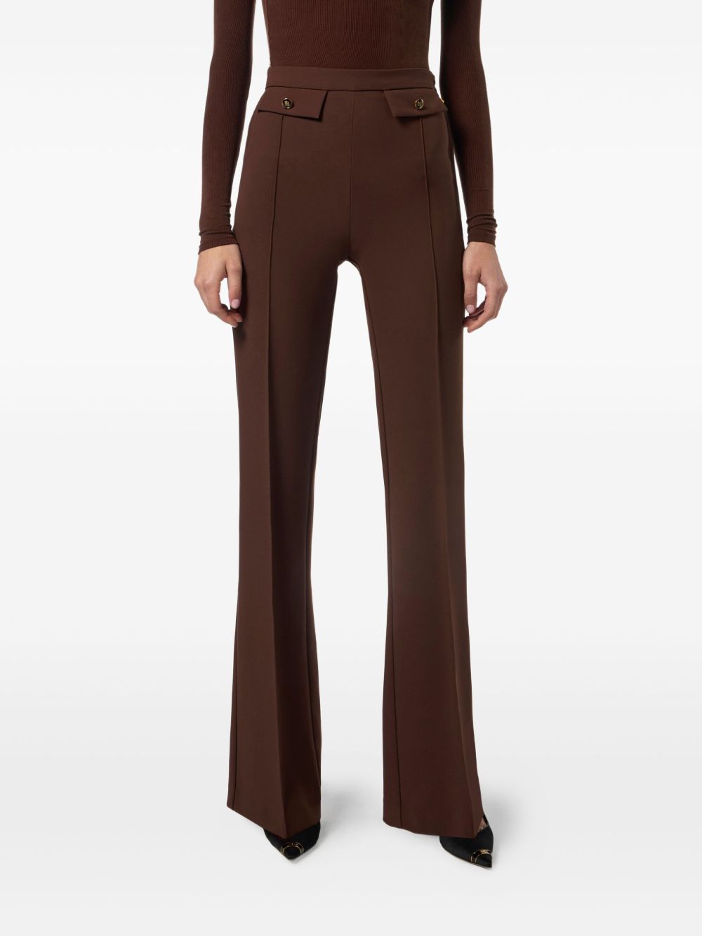 Brown High Waist Trousers — Elisabetta Franchi