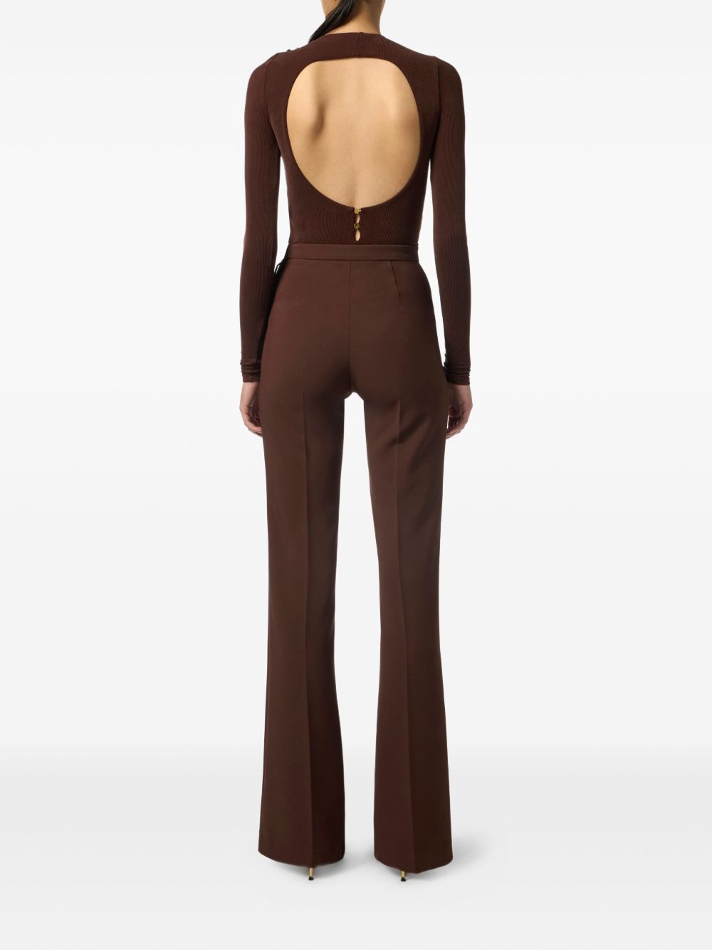 Brown High Waist Trousers — Elisabetta Franchi