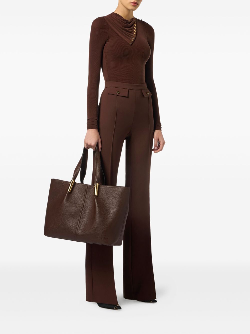 Brown High Waist Trousers — Elisabetta Franchi