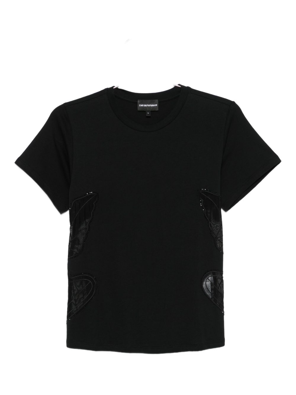 Emporio Armani T-shirts and Polos Black — Refined Cotton Essentials
