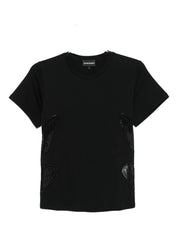 Emporio Armani T-shirts and Polos Black — Refined Cotton Essentials