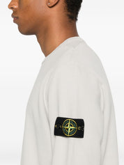 Stone Island Light Grey Cotton Sweater