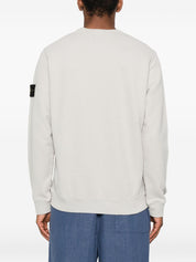 Stone Island Light Grey Cotton Sweater