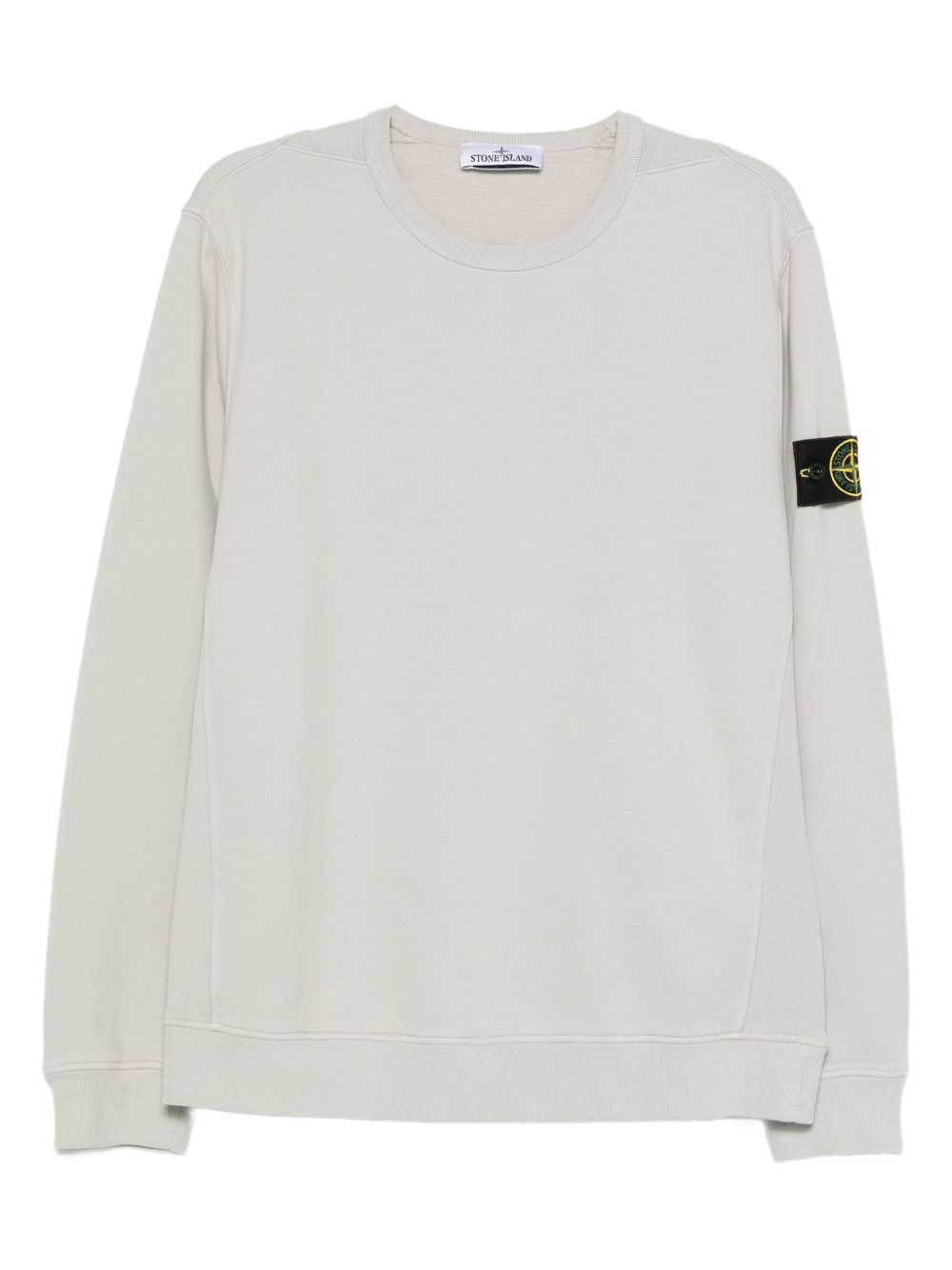 Stone Island Light Grey Cotton Sweater