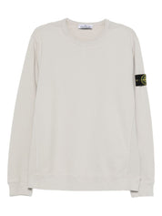 Stone Island Light Grey Cotton Sweater