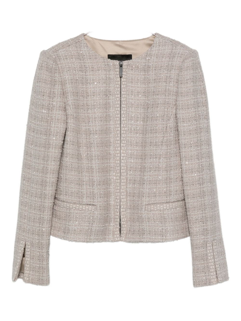 Emporio Armani Grey Jacket — Wool‑Blend Blazer for Women