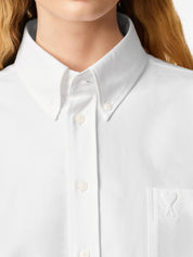 Ami Paris Shirts White cotton cropped shirt