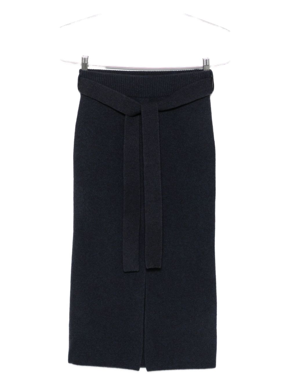 Emporio Armani Blue Wool Midi Skirt