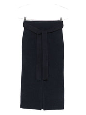 Emporio Armani Blue Wool Midi Skirt