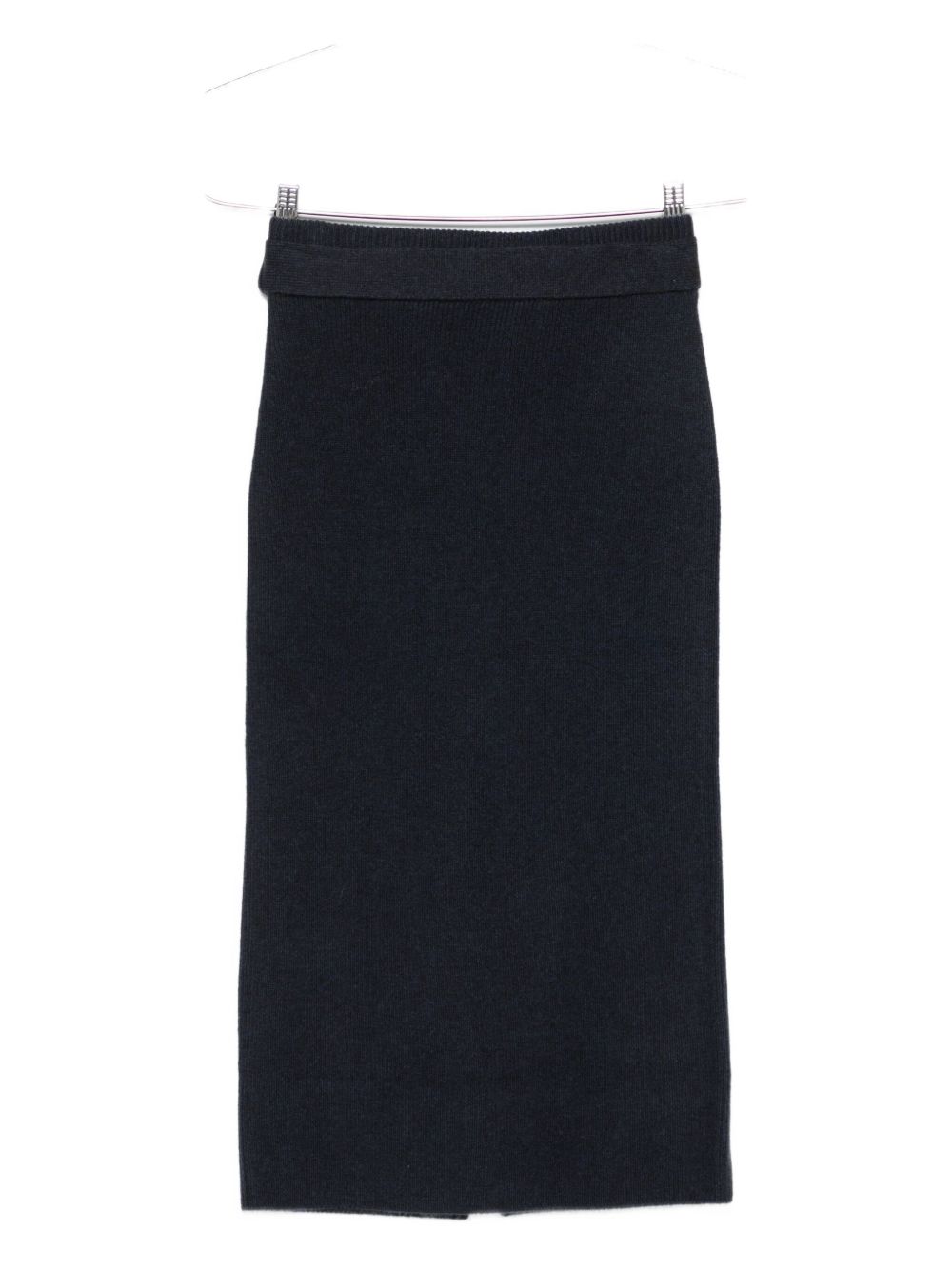 Emporio Armani Blue Wool Midi Skirt