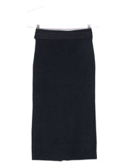Emporio Armani Blue Wool Midi Skirt