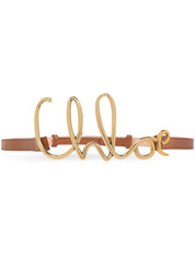 Chloé Iconic leather belt in brown calfskin