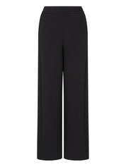Emporio Armani Black Trousers — High‑Waist Straight Leg