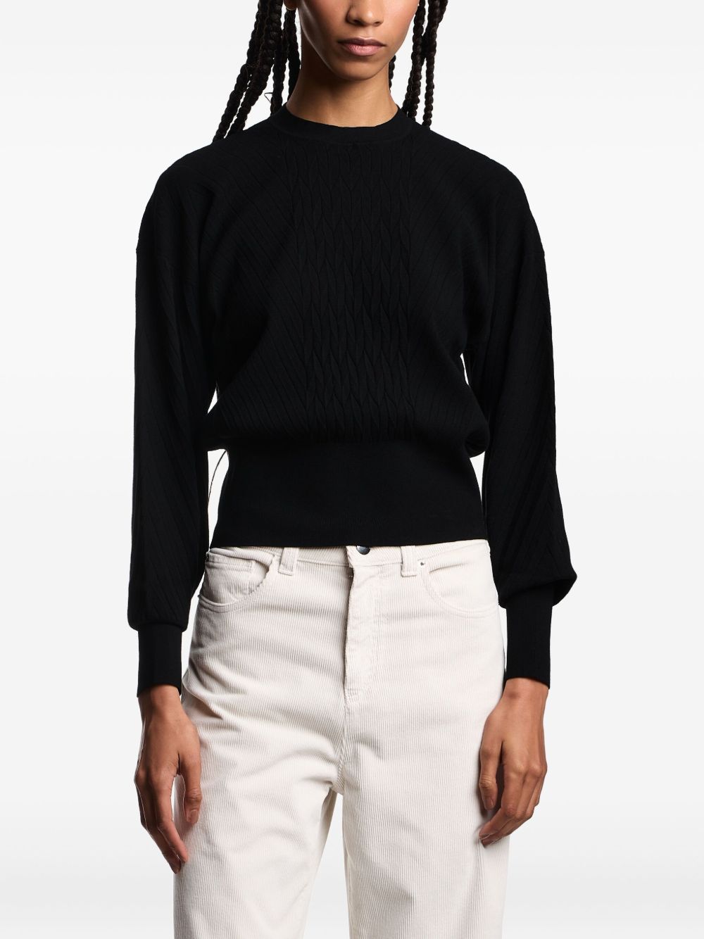 Emporio Armani Capsule Sweater — Black Balloon Sleeve