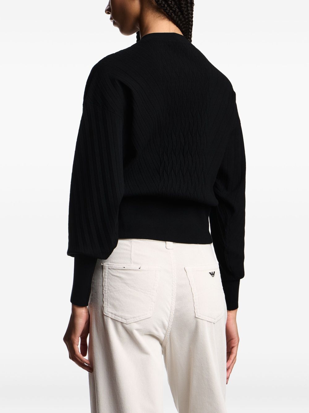 Emporio Armani Capsule Sweater — Black Balloon Sleeve