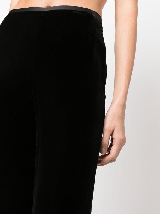 Emporio Armani trousers black — refined straight‑leg tailoring