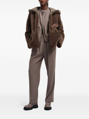 Emporio Armani Dove Grey Quilted Hooded Jacket