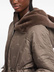 Emporio Armani Dove Grey Quilted Hooded Jacket