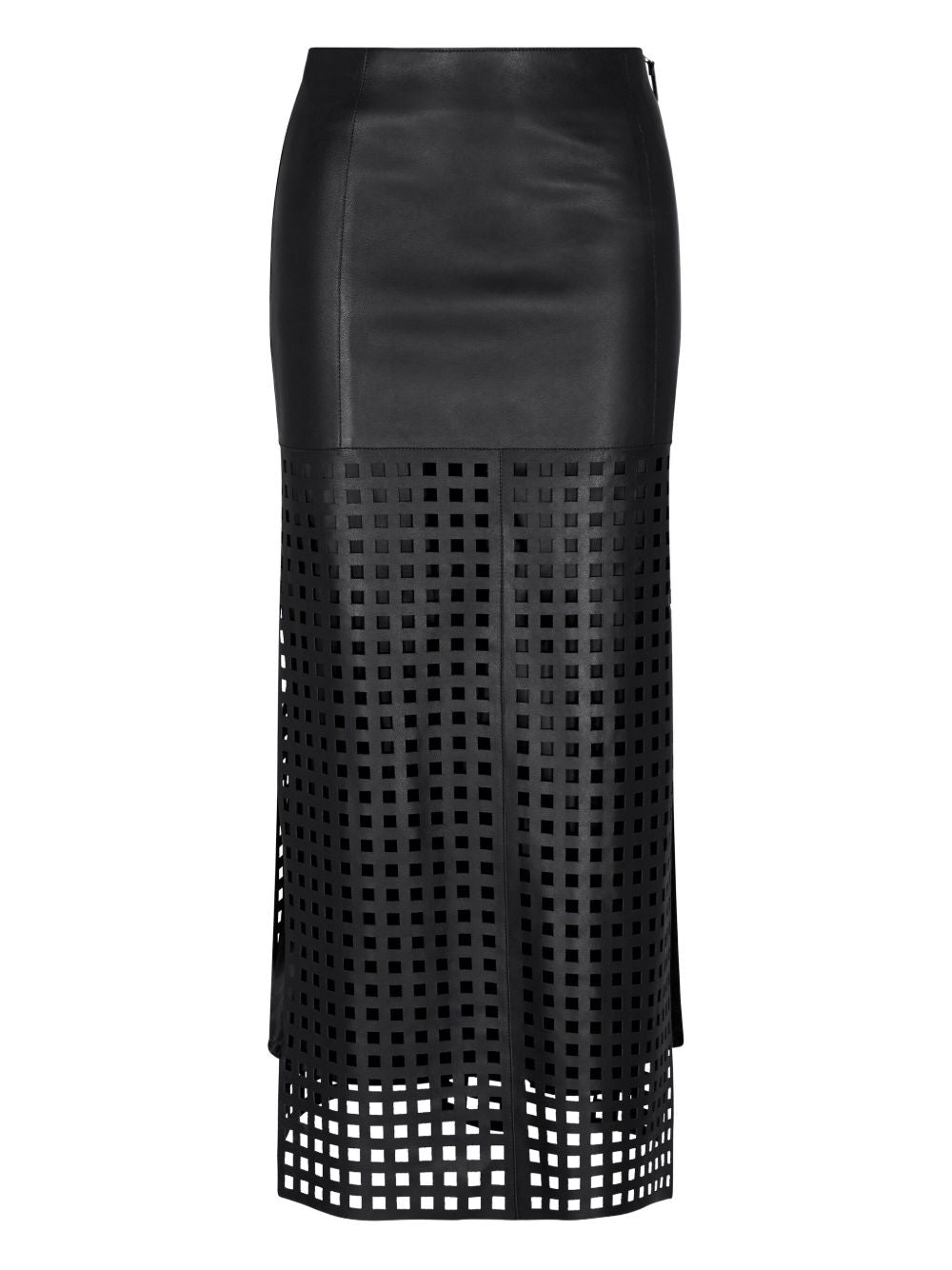 Emporio Armani 032C Skirts Black leather midi