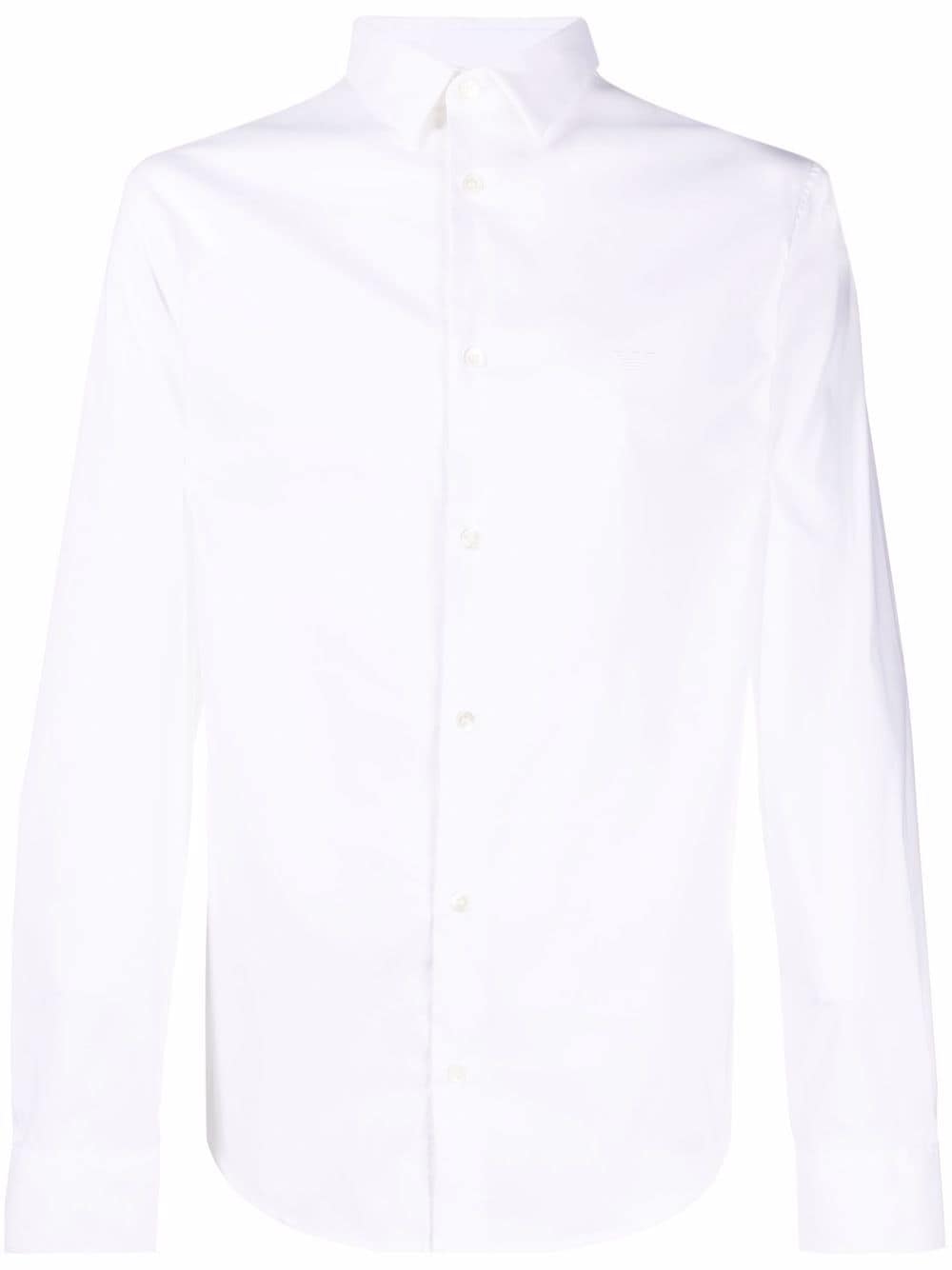 Emporio Armani White Shirt — Cotton Logo Classic