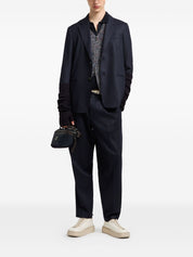 Emporio Armani T-shirts and Polos Blue wool polo shirt