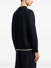 Emporio Armani T-shirts and Polos Blue wool polo shirt