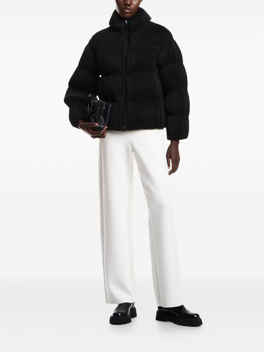 Emporio Armani Trousers Ivory — Straight‑Leg Luxury