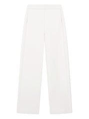 Emporio Armani Trousers Ivory — Straight‑Leg Luxury