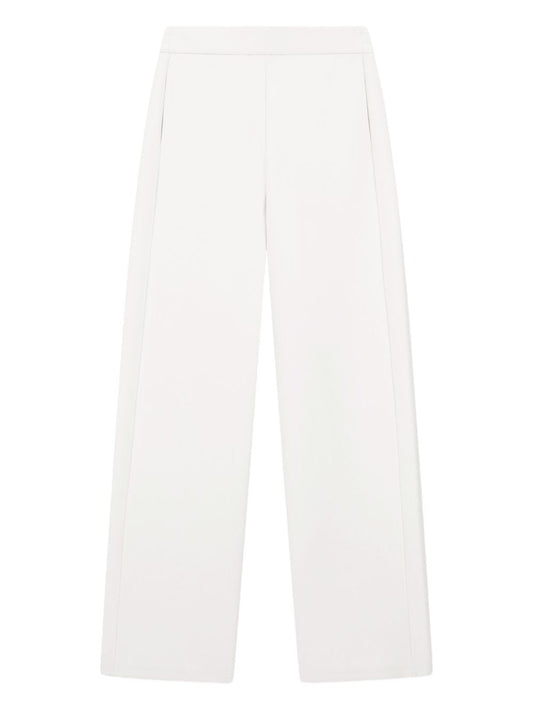 Emporio Armani Trousers Ivory — Straight‑Leg Luxury