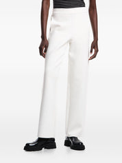 Emporio Armani Trousers Ivory — Straight‑Leg Luxury