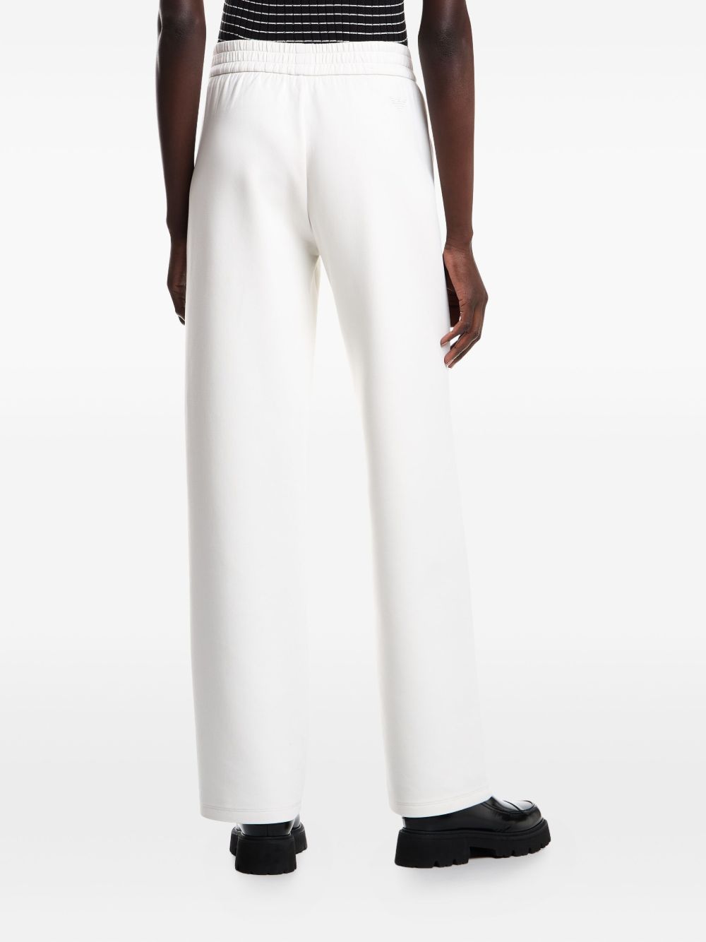 Emporio Armani Trousers Ivory — Straight‑Leg Luxury