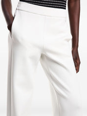 Emporio Armani Trousers Ivory — Straight‑Leg Luxury