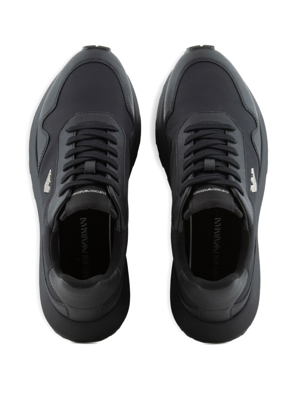 EMPORIO ARMANI EXCLUSIVE Sneakers — Black Leather Elegance