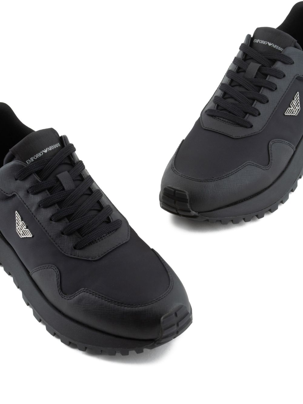 EMPORIO ARMANI EXCLUSIVE Sneakers — Black Leather Elegance