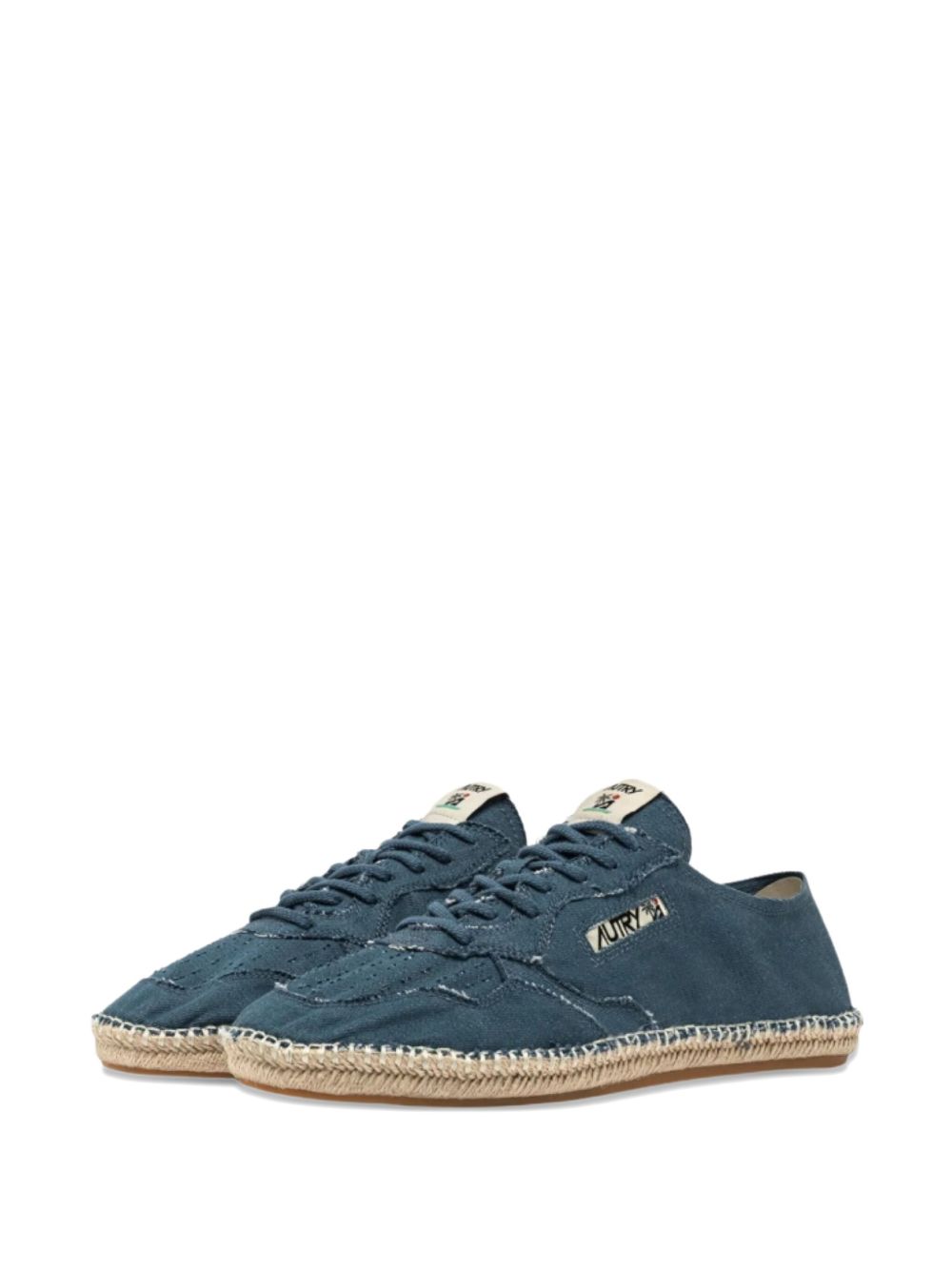 AUTRY Sneakers Clear Blue — Canvas Elegance for Men